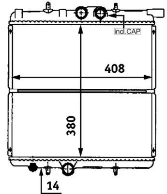 Chladič, chlazení motoru MAHLE CR527000S