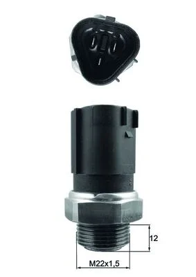 Teplotní spínač, větrák chladiče MAHLE TSW65 – OE 1J0959481A