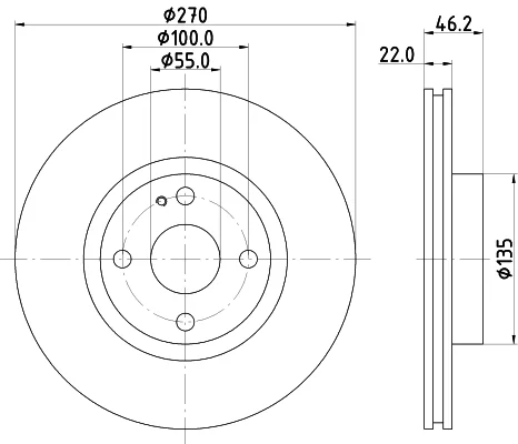 Brzdový kotouč HELLA 8DD355115-361
