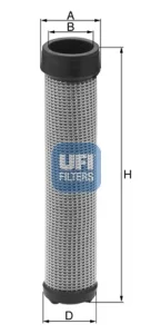 Filtr – sekundární vzduch UFI 27.A45.00 Filtr – sekundární vzduch UFI 27.A45.00