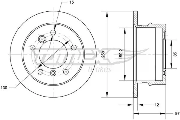 Brzdový kotouč Tomex Brakes TX70-90