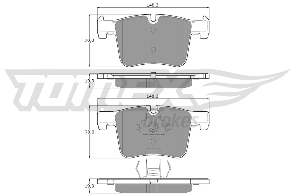 Sada brzdových destiček, kotoučová brzda Tomex Brakes TX16-85