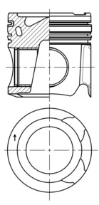 Píst KOLBENSCHMIDT 41276600