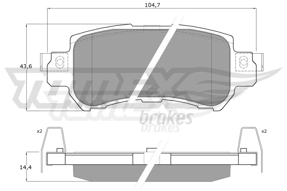 Sada brzdových destiček, kotoučová brzda Tomex Brakes TX17-26