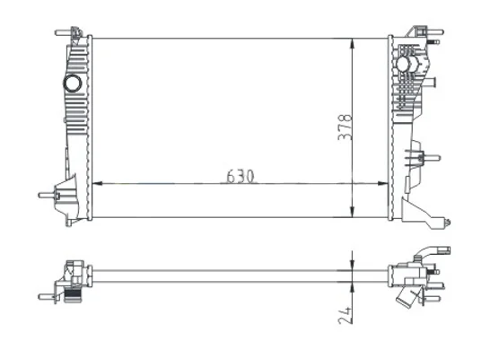 CHLADIČ MEGANE II 1.5DCI 09- HART 611192