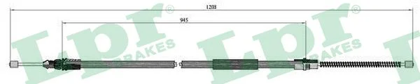 Tažné lanko, parkovací brzda LPR C0705B – OE 7700823689 Tažné lanko, parkovací brzda LPR C0705B – OE 7700823689