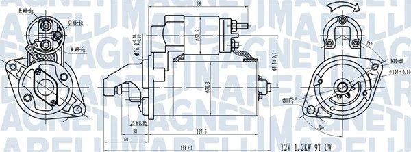 Startér MAGNETI MARELLI 063721413010 Startér MAGNETI MARELLI 063721413010