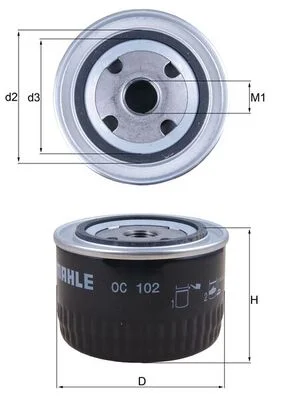 Olejový filtr MAHLE OC102