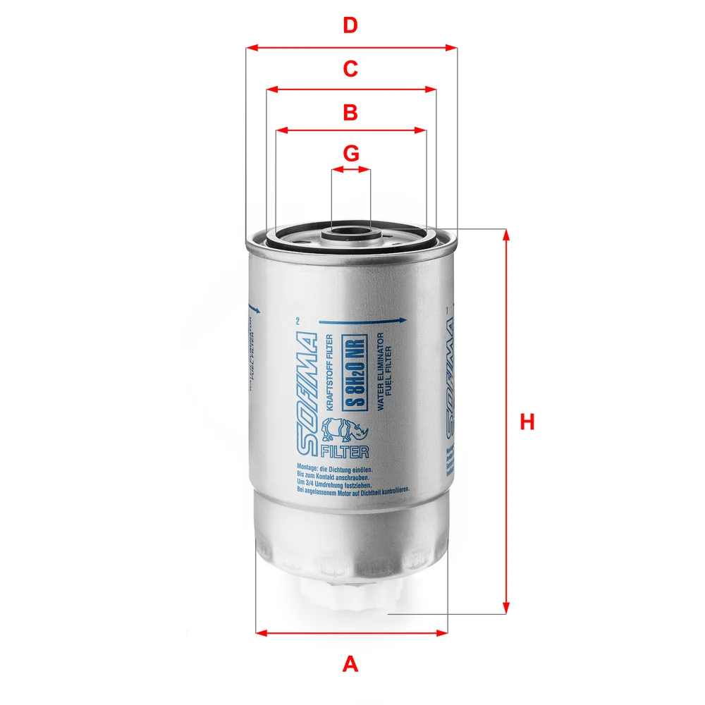 Palivový filtr SOFIMA S8H2ONR – OE 04721303AA