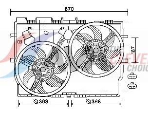 Větrák, chlazení motoru AVA Clever Choice FT7584 Větrák, chlazení motoru AVA Clever Choice FT7584