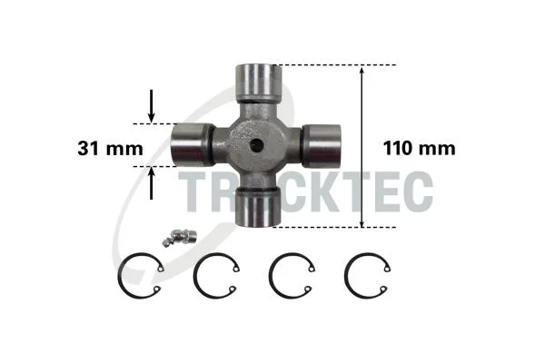 Kloub, podélný hřídel TRUCKTEC AUTOMOTIVE 01.34.038