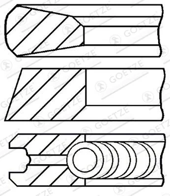 Sada pístních kroužků GOETZE ENGINE 08-181800-00