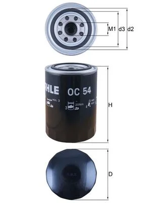 Olejový filtr MAHLE OC54