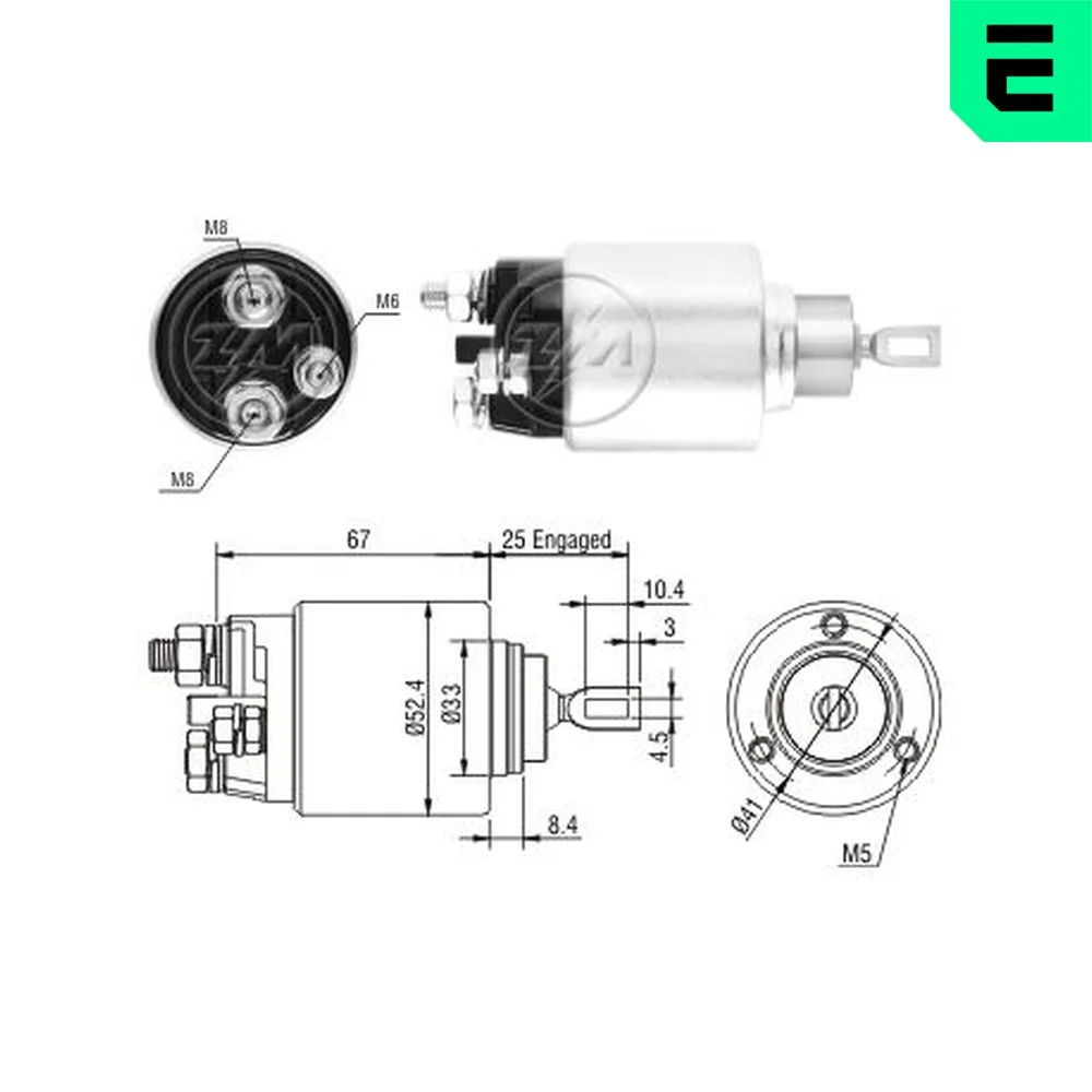 Elektromagnetický spínač, startér ERA ZM3381 – OE 77364101 Elektromagnetický spínač, startér ERA ZM3381 – OE 77364101