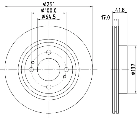 Brzdový kotouč HELLA 8DD355122-991 – OE 4615A129