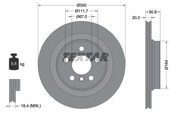 Brzdový kotouč TEXTAR 92274503