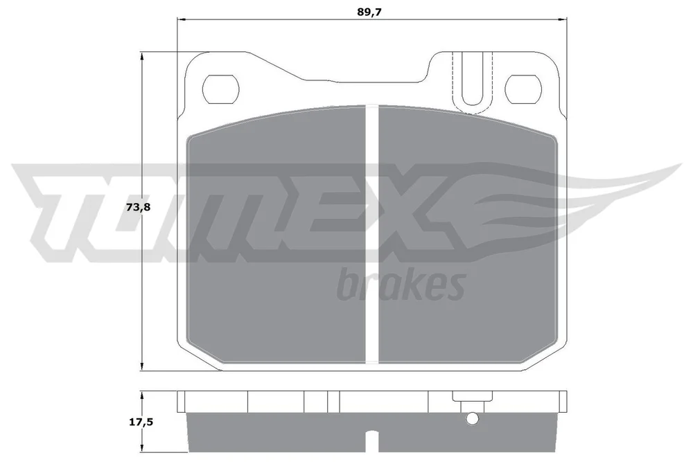 Sada brzdových destiček, kotoučová brzda Tomex Brakes TX10-222