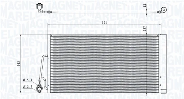 Kondenzátor, klimatizace MAGNETI MARELLI 350203861000