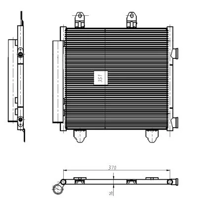 Kondenzátor, klimatizace NRF 350445 – OE 88450YV010