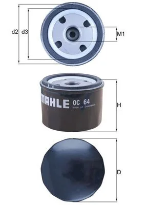 Olejový filtr MAHLE OC64 – OE 2904941