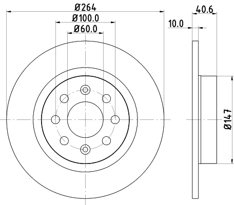 Brzdový kotouč HELLA 8DD355112-621