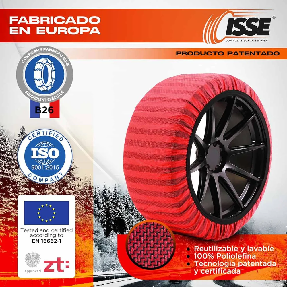 Textilní sněhové řetězy Isse Classic 58 2 ks C60058/IS00278 - Obrázek 3