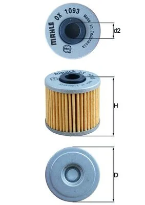 Olejový filtr MAHLE OX1093