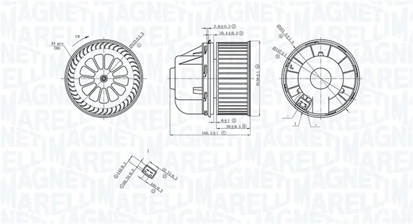 vnitřní ventilátor MAGNETI MARELLI 069412729010