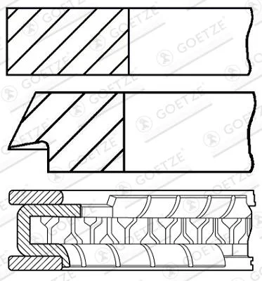 Sada pistnich krouzku GOETZE ENGINE 08-439800-00 – OE 13011-23060