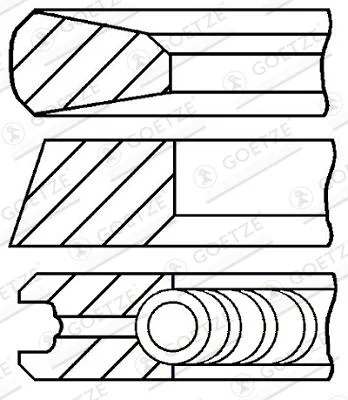 Sada pístních kroužků GOETZE ENGINE 08-427407-00
