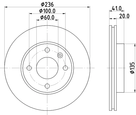 Brzdový kotouč HELLA 8DD355123-121