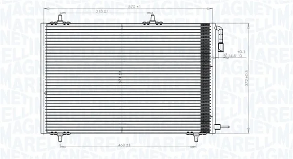 Kondenzátor, klimatizace MAGNETI MARELLI 350203816000