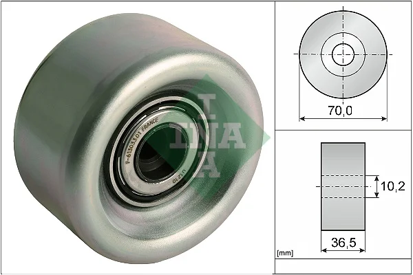 Vratná/vodicí kladka, klínový žebrový řemen Schaeffler INA 532091810
