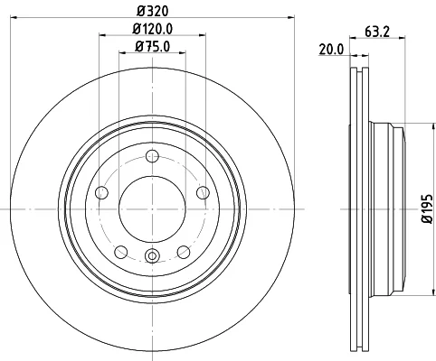 Brzdový kotouč HELLA 8DD355128-121