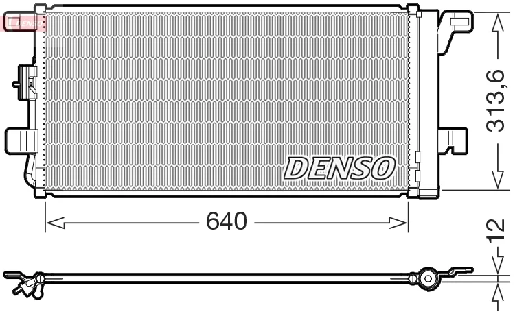 Kondenzátor, klimatizace DENSO DCN02049 Kondenzátor, klimatizace DENSO DCN02049