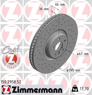 Brzdový kotouč ZIMMERMANN 150.2958.52