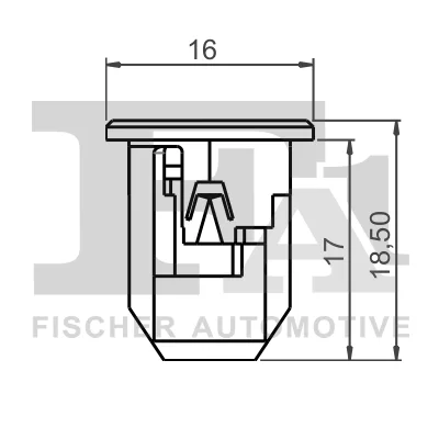 Klip, ozdobná / ochranná lišta FA1 11-60036.5 – OE 07147201307 Klip, ozdobná / ochranná lišta FA1 11-60036.5 – OE 07147201307