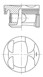 Píst KOLBENSCHMIDT 41705600