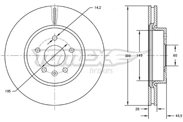 Brzdový kotouč Tomex Brakes TX73-17