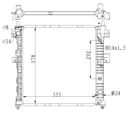 Chladič, chlazení motoru NRF 59342