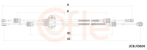 Tažné lanko, ruční převodovka COFLE 2CB.FD024