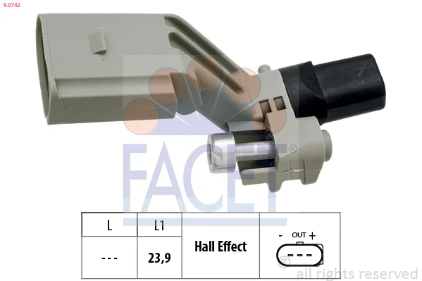 Generátor impulsů, klikový hřídel FACET 9.0742 – OE 1K0906433