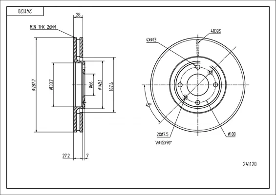 BRZ.KOTOUČ /P/XANTIA 2.0I 98- /LAK/KPL HART 241120 BRZ.KOTOUČ /P/XANTIA 2.0I 98- /LAK/KPL HART 241120
