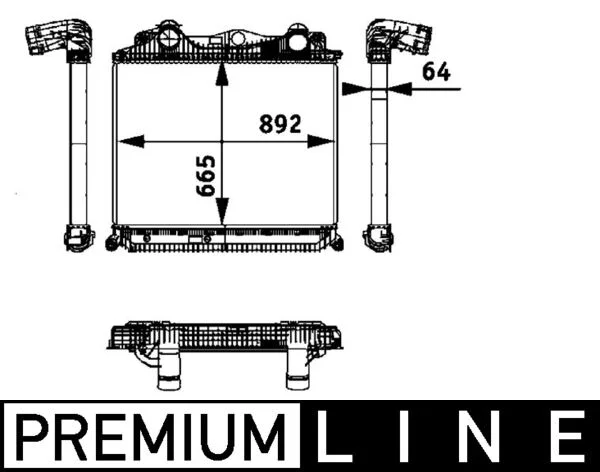Chladič turba MAHLE CI119000P Chladič turba MAHLE CI119000P
