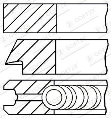 Sada pístních kroužků GOETZE ENGINE 08-446105-00 – OE 11257811795