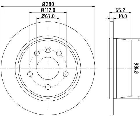 Brzdový kotouč HELLA 8DD355104-541