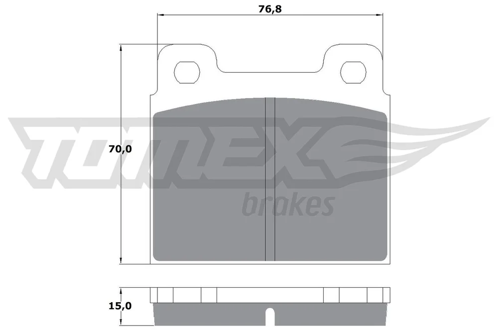 Sada brzdových destiček, kotoučová brzda Tomex Brakes TX10-18