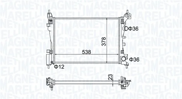 Chladič, chlazení motoru MAGNETI MARELLI 350213186700