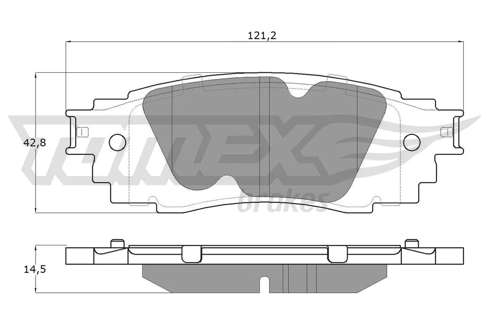 Sada brzdových destiček, kotoučová brzda Tomex Brakes TX18-98