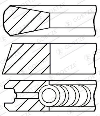 Sada pístních kroužků GOETZE ENGINE 08-431900-00 – OE 23040-27900